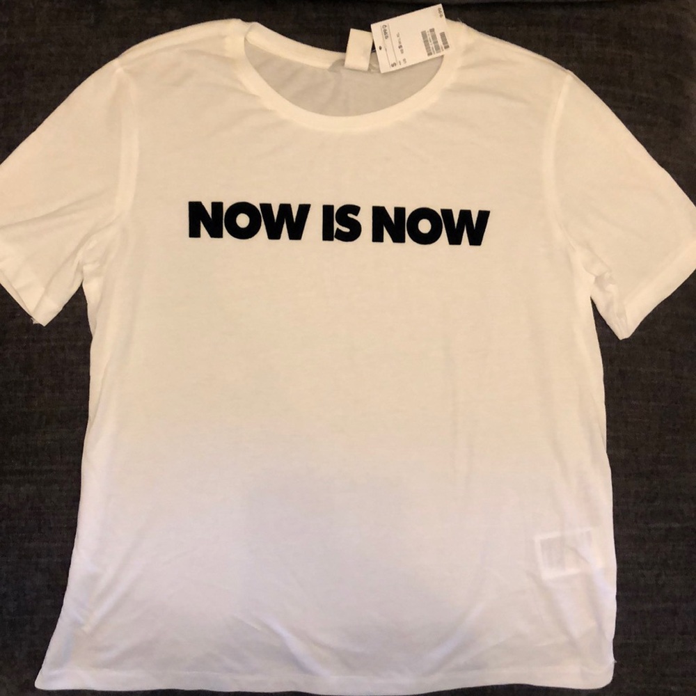 White graphic tee